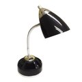 All The Rages All The RagesFlossy Organizer Desk Lamp with Charging Outlet Black LD1015-BLK